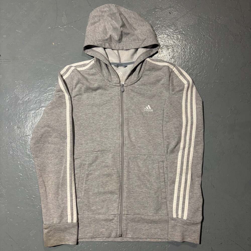 Adidas Vintage Striped Zipup Hoodie